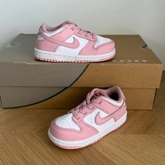 Nike Dunk Low White/Pink Toddler Sneakers HV0929-100- SZ 8 C