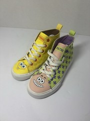 Nickelodeon Spongebob & Patrick Kids High Tops Shoes Fun Cartoon Youth Size 2