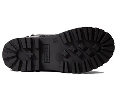 Steve Madden Rockk Boots Kids US 9 Black Patent Round Toe Ankle Combat ZPO3411