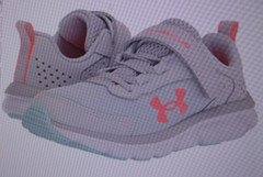 Under Armour Assert 9 Grade School Kids‘ Running Shoes Gray/White Size 5 $55