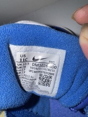 Nike DM1026-400 Kids Hook & Loop Sneaker Mid Top Blue/White 11C EU 28 no straps