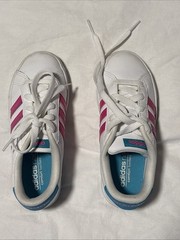 ADIDAS NEO White Pink Blue Casual Shoes Size US 1.5
