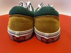 VANS OLD SKOOL Green/Blue/Yellow Shoes Kids Size 1.5 Skater Suede/Canvas