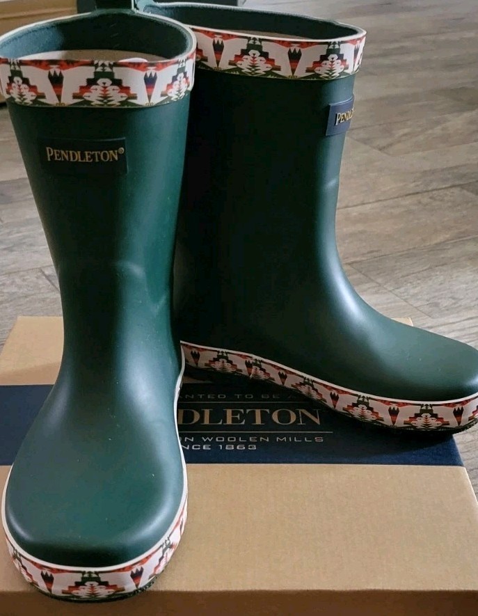 Pendleton TUCSON Mid Boot Rain Water Boots Shoes Outdoor Green Youth 13/1 NEW