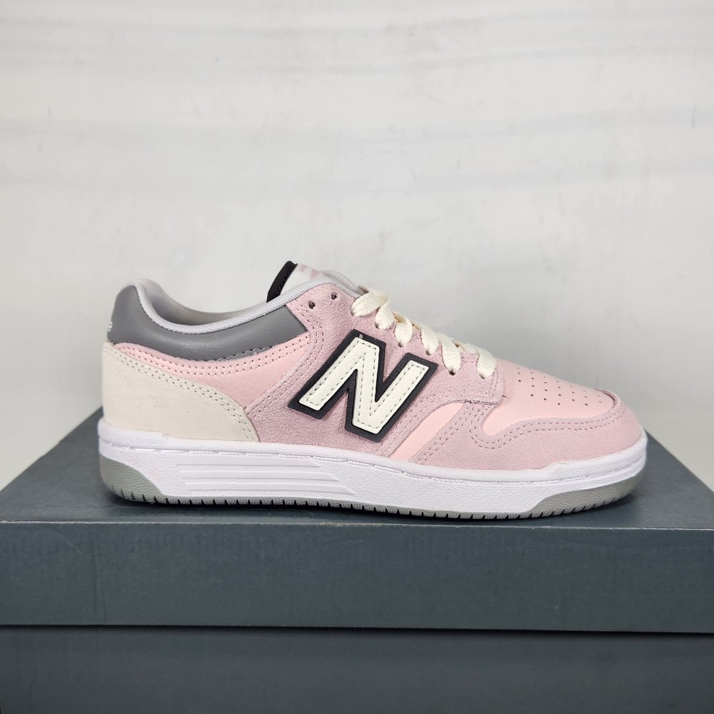 Size 4.5 Big Kids – New Balance 480 – Rose Pink / Gray – GSB480TH