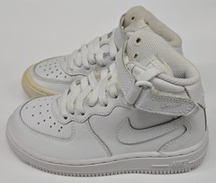 NIKE Force 1 Mid PS Sneakers Pre School Size 11C – Leather Kids Footwear