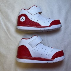 TD Nike Jordan Flight Tradition 819540-106 White Gym Red NEW Toddler Size 8c