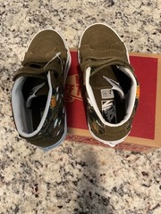 VANS Sk8-Mid Reissue V (Pineapple Dino) Skate Shoes Sneakers Green Sz 12.5 kids