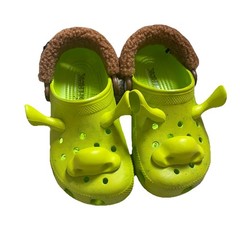 New Crocs Shrek Toddlers Size J2 Classic Clog Green Dreamworks Movie Slip-On