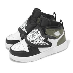 Nike Sky Jordan 1 PS Black Medium Olive White Kids Preschool Casual BQ7197-092