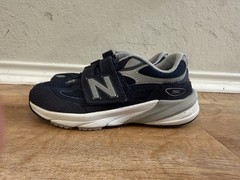 New Balance 990 V6 Hook and Loop 1.5 Xtra Wide Toddler Gray and Navy