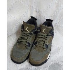 Jordan 4 Retro SE Craft Olive Kids Sneakers FB9929-200 Medium Olive Size 2Y