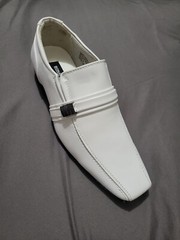 Bonafini Collection Youth Leather Dress Shoes Sz 6 White Wedding First Comunion