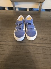 Vans Old Skool Chambray Kids Size 2 Blue