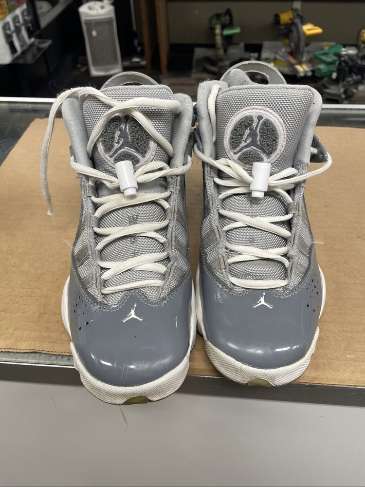 Nike Air Jordan 6 Rings (Gs) Cool Grey-White Sz5.5Y-Womens Sz 8.5 [323419-015]