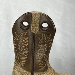 Cody James Gator Print Western Boot Tan Youth Size 9 *LEFT ONLY* Cowboy 43871