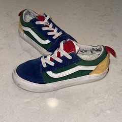 Vans Kids Shoes Size 9.5 Old School Elastic Yacht Club Multicolor Color Block