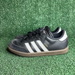 Adidas Samba Classic Leather Suede Gum Sole Soccer Sneakers Black Kids Size 1.5