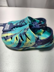 Rugged Shark Clogs Toddler Size 10 Blue/ Green Tie Dye