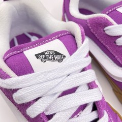 Vans Knu Skool Junior 3.5 Purple Suede Canvas Sneakers Gum Sole Low Top Lace Up