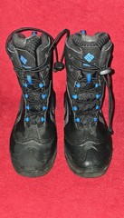 COLUMBIA Youth BOOTS BUGABOOT PLUS IV OMNI HEAT SIZE 4 Slightly Used BLACK BLUE