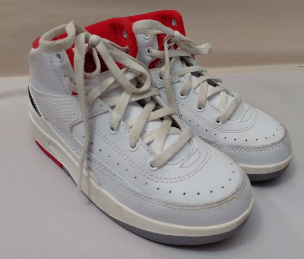 Jordan 2 Retro Italy White/Fire Red 11C Lace Up Sneakers DQ8564-101