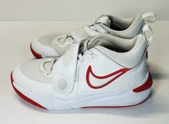 Nike Team Hustle D11 Mid Summit White Track Red Basketball DV8996-102 Size 4Y