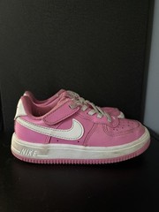Nike FORCE 1 LOW EasyOn Toddler Size 10C Playful Pink/White Sneakers