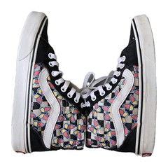 VANS Fillmore Checkerboard Butterfly Skate Shoes Hi Top Womens Sz 6 Lace #721356