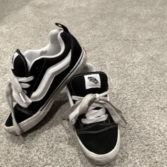 VANS Old Skool Kids Low Top Sneakers US 6 Black White Lace Up Canvas