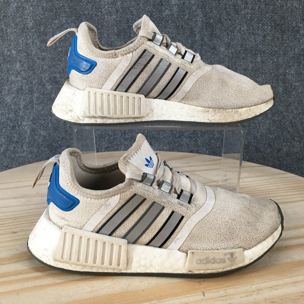 Adidas NMD_R1 J Shoes Youth 3.5 Athletic Sneakers Lace Up Low Top Comfort White