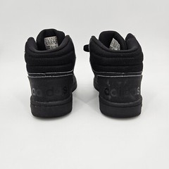 Adidas Hoops 2.0 Kid’s Size 13 Core Black Mid Top Shoes 7602 Sneakers FW7602
