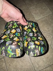 UNISEX KIDS MINECRAFT THEMED CLOGS Creeper Black Green Croc Type Sz 13