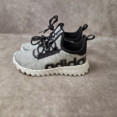 Adidas Kaptir 2.0 Kids Sneakers Grey Black Knit Athletic Shoes H04631
