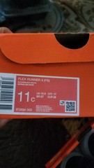Nike Flex Runner 4 (PS) Black White Mesh Sneaker, 11C Unisex Kids‘ Athletic Shoe
