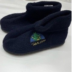 Tabaluga Dragon Slippers Boiled Wool Navy Bootie EU 36 Vintage 1999 German Kids