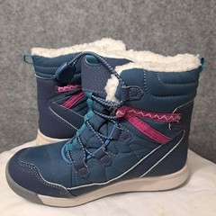 Merrell Waterproof Snow Boots Youth 13M Crush 3.0 Blue Lace Up Faux Fur MK166125