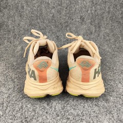 Hoka One One Clifton 8 Shoes Youth Size 4.5 Beige Mesh Running Athletic Sneakers