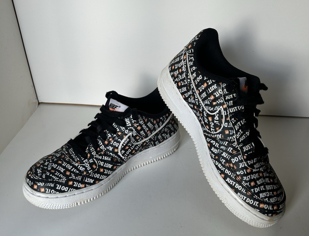 Nike Air Force 1~ JDI~Just Do It All Over Print~ Low Top~ A03977-001 ~US 6.5 Y