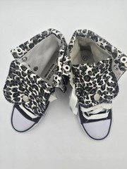 Collection’O Kids Lace Up Fashion Sneaker White, Grey, Black, Leopard Size 11