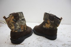 FADED GLORY Warren II Kid’s Camo Green Brown Cowboy Farm Boots | US SIZE 4