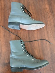 Grey Cowtown Lesther Roper Boots Size 4 1/2D
