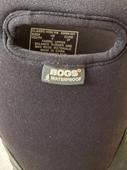Bogs Classic High Handle Pull On Black Youth Kids Rain Snow Boots Size 4 EUC