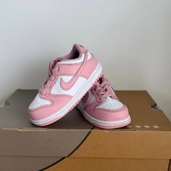 Nike Dunk Low White/Pink Toddler Sneakers HV0929-100- SZ 8 C