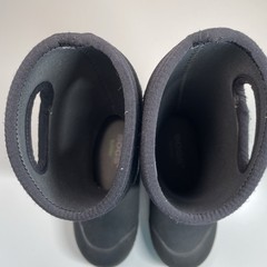 Bogs York Solid Insulated Rain Boots Black Pull On Waterproof Warm Kids Size 12