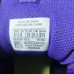 Reebok SmoothFlex Kids Athletic Sneakers Purple Blue Yellow US 2.5 EUR 33