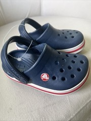 Crocs Children’s Classic Clogs Blue, White, Red Size 6