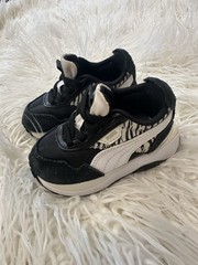 Size 5C Puma Black And White Zebra Sneakers