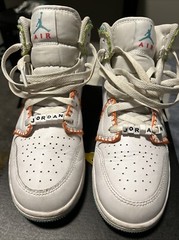 Nike Air Jordan 1 Mid SE GS White Washed Teal Rush Pink DM6218 100 Size 7 Y Used
