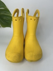 Crocs Yellow Kids Handle It Pull-On Rain Boots Childrens Kids Size 11 C11